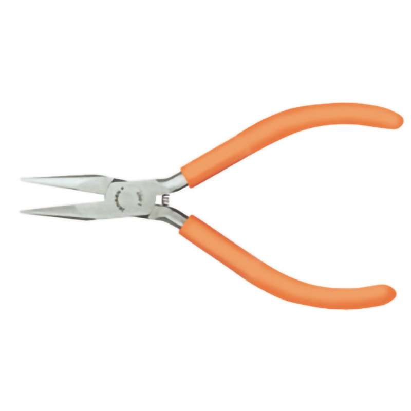 Pliers, Miniature, Chain Nose, Serrated Jaws, 4-7/8" OAL